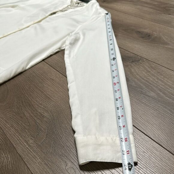 Mavi White Long Sleeve Button Up Roll Up Sleeve Embroidered Shirt Size XL‎ - Picture 8 of 12